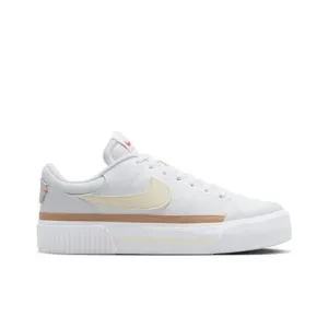 NWOB NIKE Court Legacy Low Top Skateboard Shoes Sneakers White/Yellow Sz 10