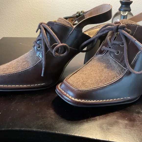 NWOB open back heels by Antonio Melani