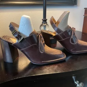NWOB open back heels by Antonio Melani
