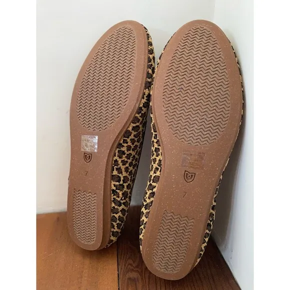 NWOB Rothy's The Loafer Little Cat Leopard Print Animal Flats Size 7 Slipons