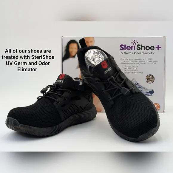 NWOB SUADEX Steel Toe Puncture Proof Kevlar Midsole Work Shoes for Men Sz 9/9.5