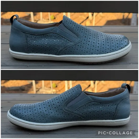 NWOB Taos Court perforated leather slip on shoes size 10