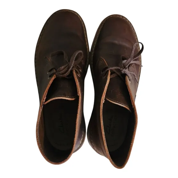 NWoT Clarks Men's Brown Beeswax Leather Dessert Boots Size 8.5