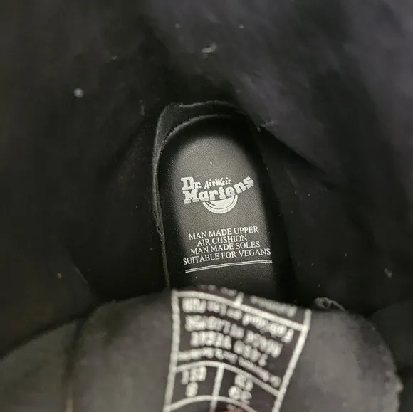 NWOT Dr. Martens 1460 Metallic Emboss 8 Eye Lace-Up Boots Faux Vegan Leather