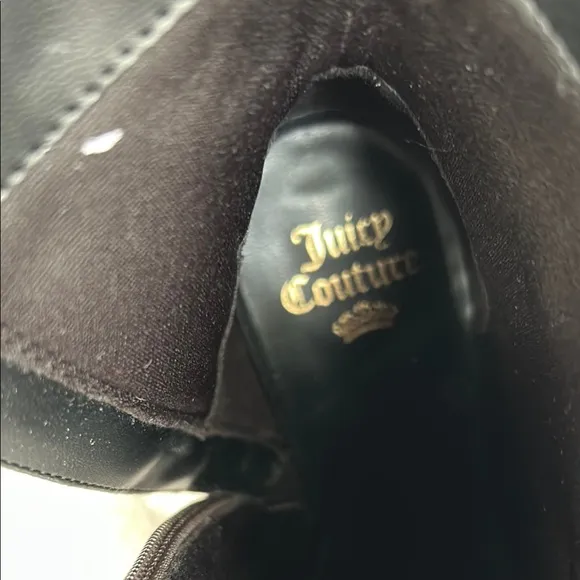 NWOT Juicy Couture Gray Heeled Boots with Block Heel