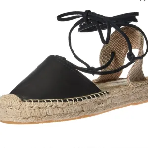 NWOT Soludos by Anthropologie Women Lace Up Espadrille Leather Clog shoes sz 10