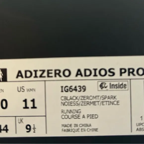 NWT Adizero Adios Pro 3 Men (10.0)