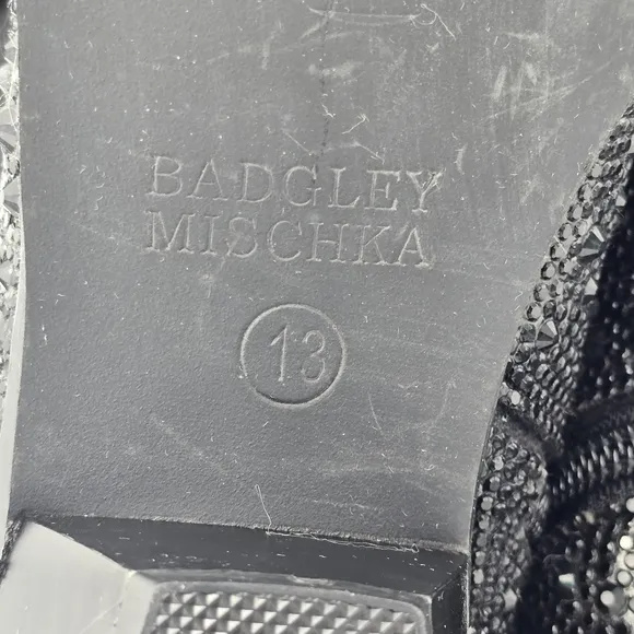 NWT Badgley Mischka Girls’ Sparkly Cowgirl Boots, Black Rhinestones