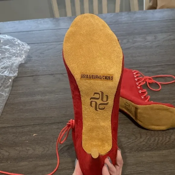 NWT BURJU Sierralynn Lace up Ankle Boots dancing | Size 10.5