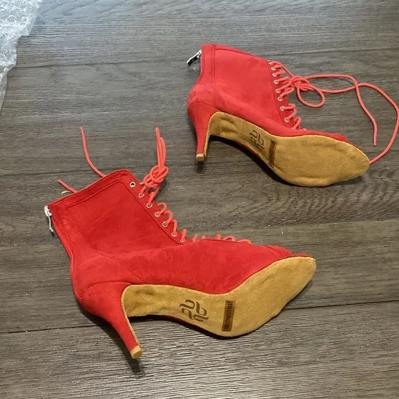 NWT BURJU Sierralynn Lace up Ankle Boots dancing | Size 10.5
