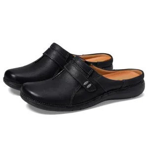 NWT Clarks Women's Loop Ease (Black Leather)  Shoes-Size 7.5