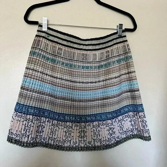 NWT Club Monaco Pleated Print Mini Skirt