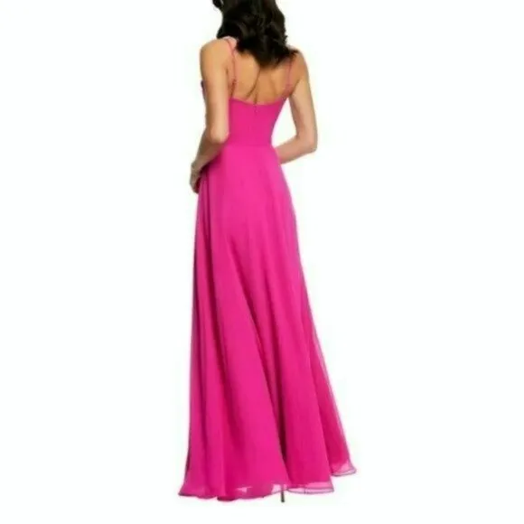 NWT Dress the Population Cambria Cutout Twist Bodice Maxi Dress Gown