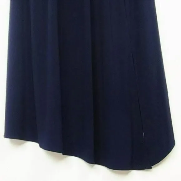 NWT ELIZA J Elbow Sleeve V-Neck Front Slit Asymmetric Party Cocktail Midi Dress