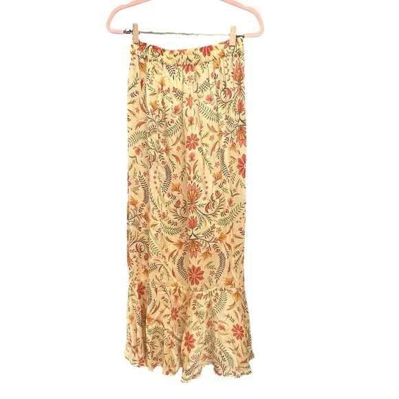 NWT Ginia Floral Ruffle Maxi Skirt by TAMGA DESIGNS Size M