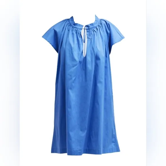 NWT! Harshman, Kuniyoshi Ruched Keyhole Mini Dress, Indigo Blue-Multi Sizes-$294