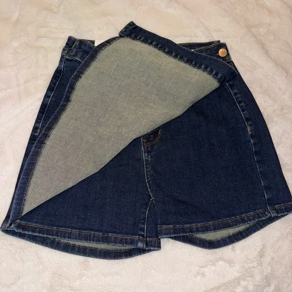 NWT  JUDY BLUE  Dark Wash High Rise Non Distressed Skort
