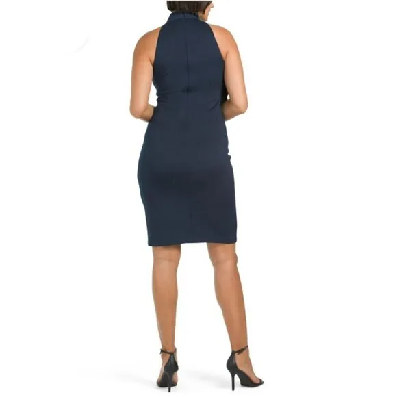 NWT Rachel Zoe Women's Halter Neck Ruffle Midi Dress