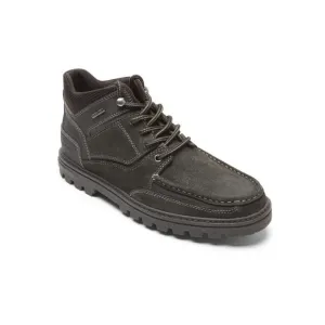 NWT ROCKPORT Mens Black Waterproof Non-Slip Round Toe Leather Boots 10.5 M