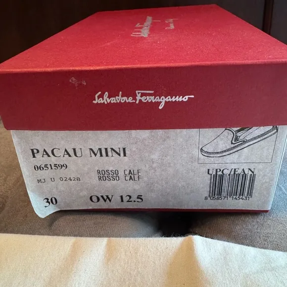 NWT Salvatore Ferragamo Kids Slip-On Sneakers