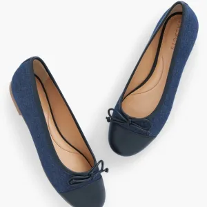 NWT Talbots Blair Cap Toe Ballet Flats Denim Size 8½ M