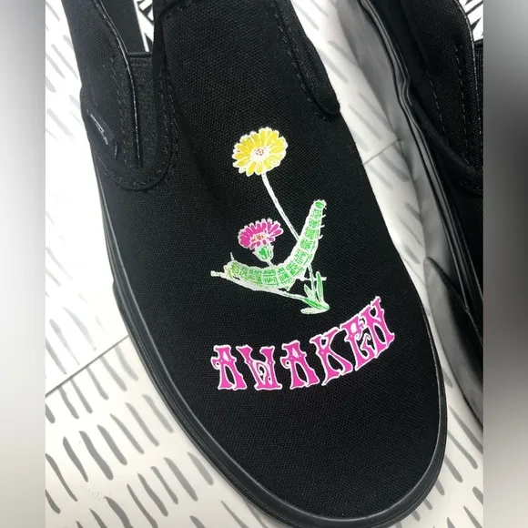 NWT Vans slip on glow in the dark