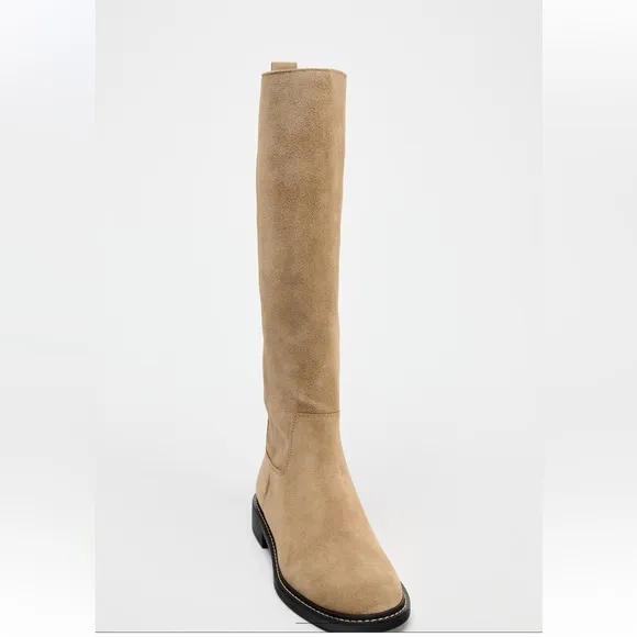 NWT ZARA 100% COW LEATHER SUEDE  BOOTS SIZE 10🚨PRICE FIXED NON DISCOUNT