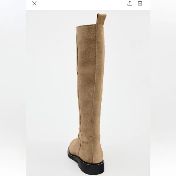 NWT ZARA 100% COW LEATHER SUEDE  BOOTS SIZE 10🚨PRICE FIXED NON DISCOUNT