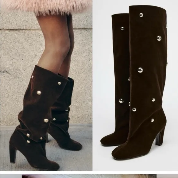 NWT ZARA 2024 COLLECTION  rhinestone  SIZE 9 AND 6🚨PRICE FIXED NON DISCOUNT
