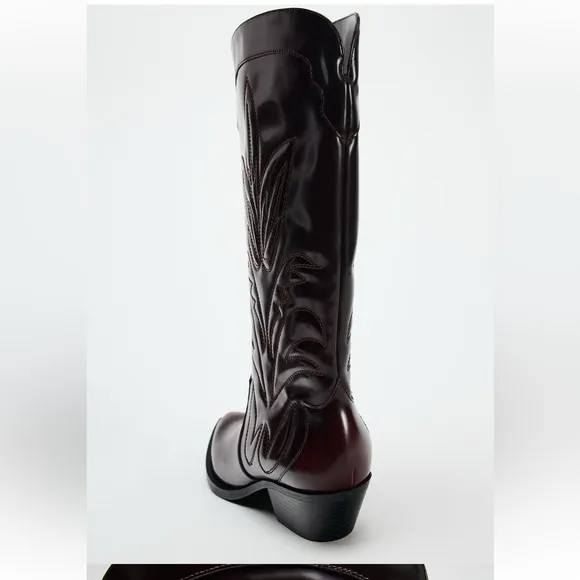NWT ZARA EMBROIDERED COWBOY BOOTS SIZE 6🚨PRICE FIXED NON DISCOUNT