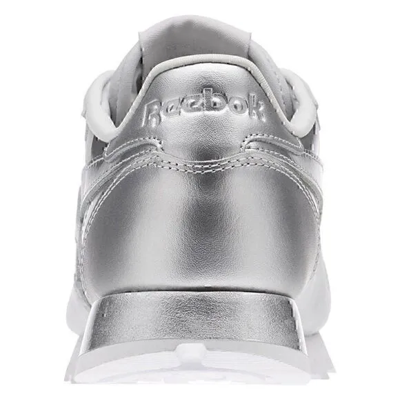 NWT Women’s Reebok Leather Matte Shine Pack Gray Silver AR3072  - 8.5