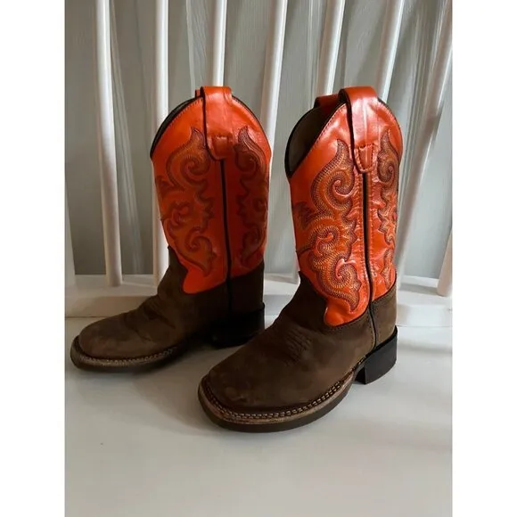 Old West Kids Boots Western Leather