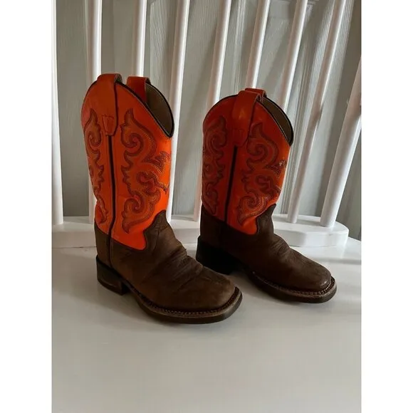 Old West Kids Boots Western Leather