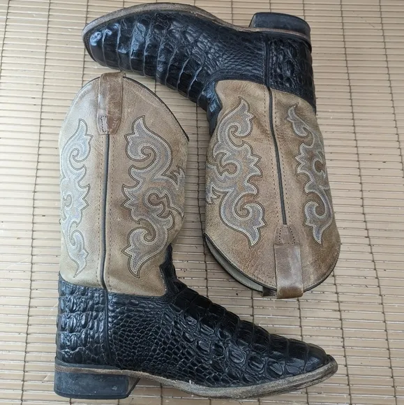 Old West men's Alligator embossed sz 6.5