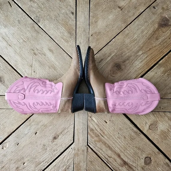 Old West Pink Cowgirl Boots for Girls size 2.0 D