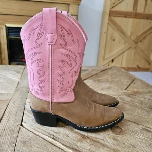 Old West Pink Cowgirl Boots for Girls size 2.0 D