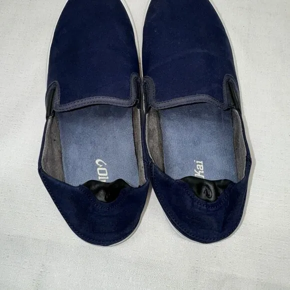 OluKai Lae'ahi Slip On Navy Casual Sneakers Sz. 10.5
