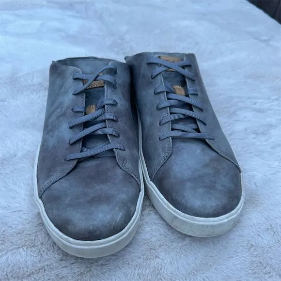 OluKai Men's Leather Sneakers Stone Size 10.5 Casual Convertible Design
