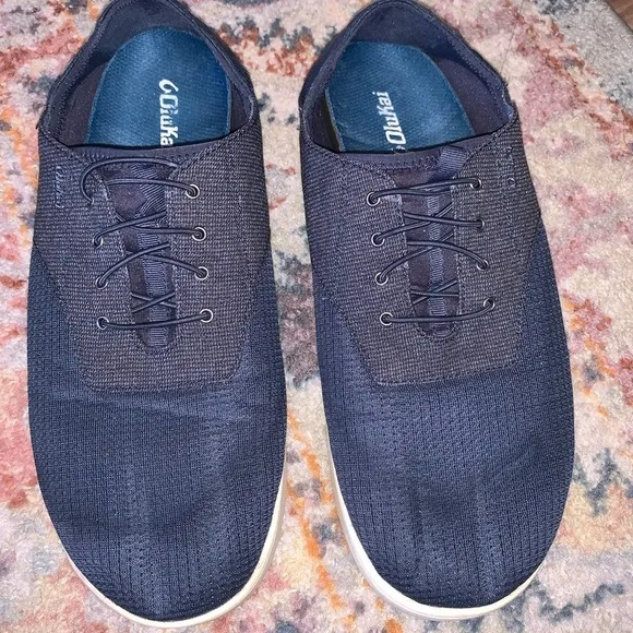 Olukai Moku Pae Men’s No Tie Navy Slip On Water Beach Sneakers Size 13 Used