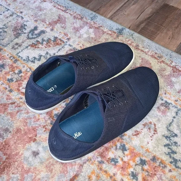 Olukai Moku Pae Men’s No Tie Navy Slip On Water Beach Sneakers Size 13 Used