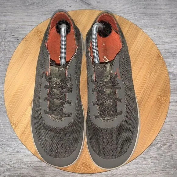 Olukai Moku Pae Men's Size 8.5 Salt Koi Grey Slip-On Shoes 10472-4EKZ Sneakers