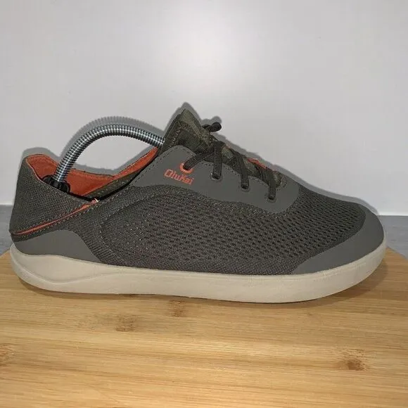 Olukai Moku Pae Men's Size 8.5 Salt Koi Grey Slip-On Shoes 10472-4EKZ Sneakers
