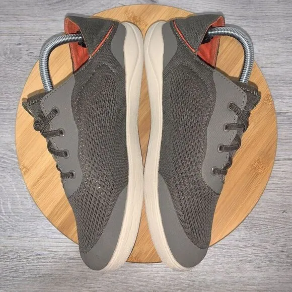 Olukai Moku Pae Men's Size 8.5 Salt Koi Grey Slip-On Shoes 10472-4EKZ Sneakers