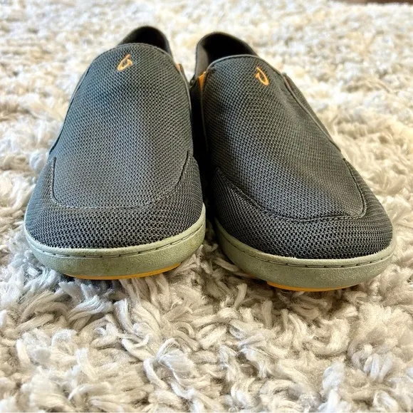 Olukai Nohea Mesh Slip on Sneakers in Dark Shadow sz 9.5