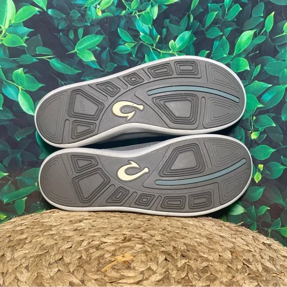 Olukai Nohea pae grey slip on sneakers