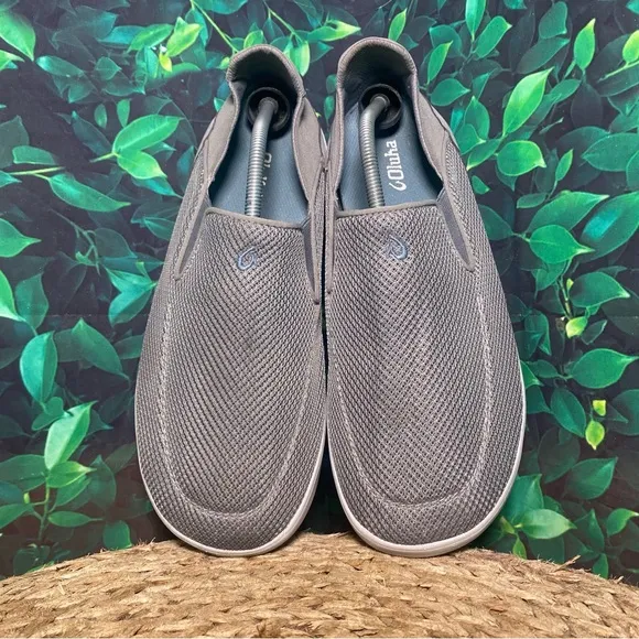 Olukai Nohea pae grey slip on sneakers
