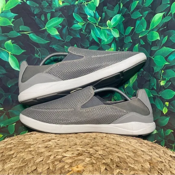 Olukai Nohea pae grey slip on sneakers
