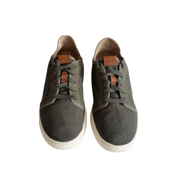 OluKai Pehuea Li Taupe Lace Up Sneakers Shoes Olive Green Women's Size 9.5