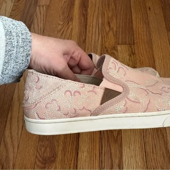 OLUKAI Pehuea Humu Lau Slip On Pink Sneakers Women’s Sz 7.5