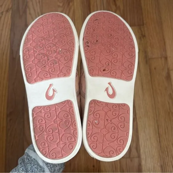 OLUKAI Pehuea Humu Lau Slip On Pink Sneakers Women’s Sz 7.5